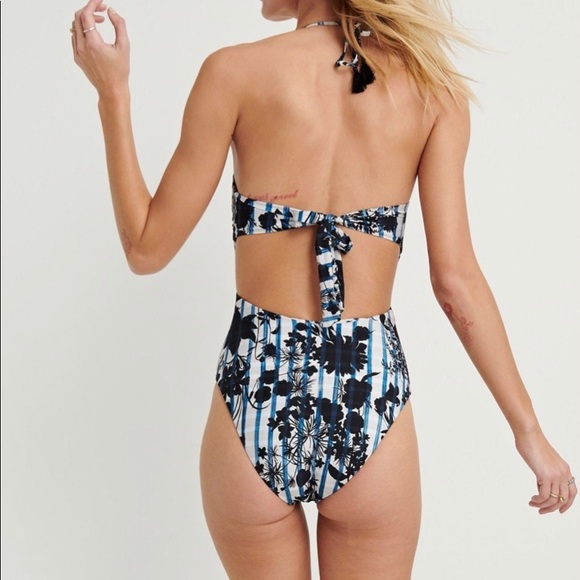 NWT! Lucky Brand On The Grid swimsuit w cutout - Picture 2 of 7
